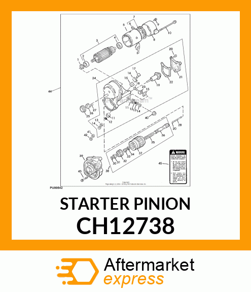 STARTER PINION CH12738