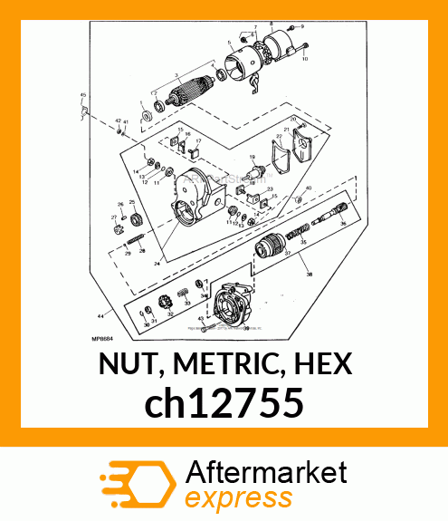 NUT, METRIC, HEX ch12755