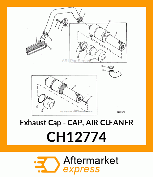 Exhaust Cap - CAP, AIR CLEANER CH12774