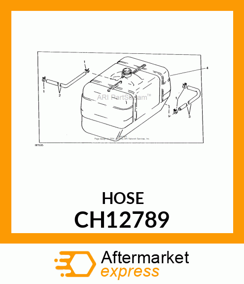 Fuel Line - HOSE, FUEL RETURN (RUBBER) CH12789