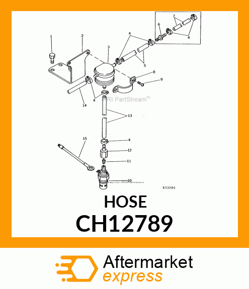 Fuel Line - HOSE, FUEL RETURN (RUBBER) CH12789