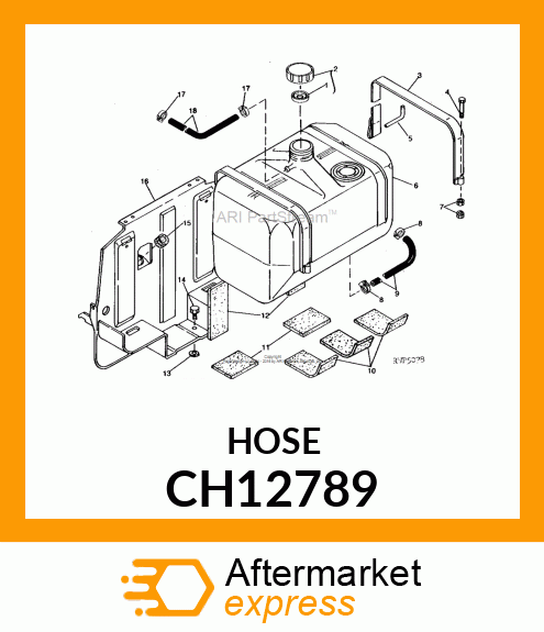 Fuel Line - HOSE, FUEL RETURN (RUBBER) CH12789