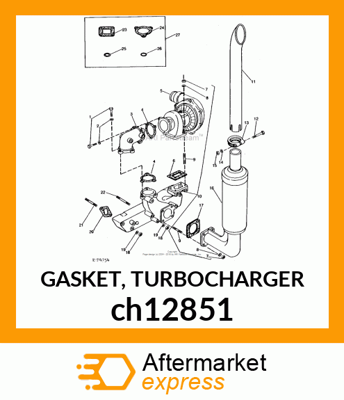 GASKET, TURBOCHARGER ch12851