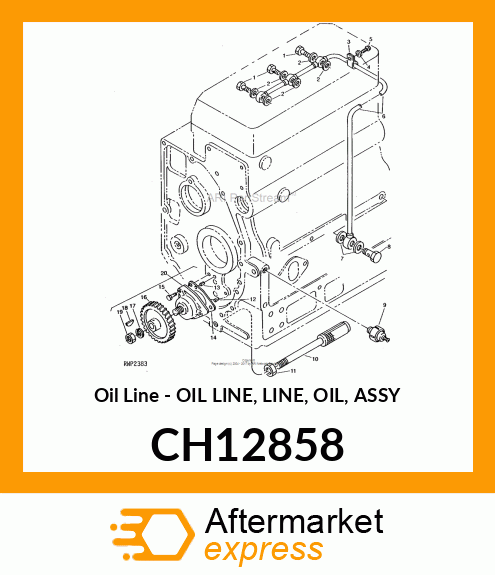 Oil Line - OIL LINE, LINE, OIL, ASSY CH12858