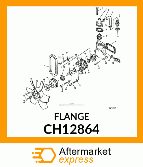 Flange - FLANGE, FLANGE, FAN PULLY CH12864