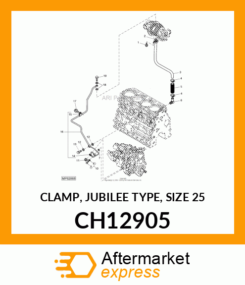 CLAMP, JUBILEE TYPE, SIZE 25 CH12905