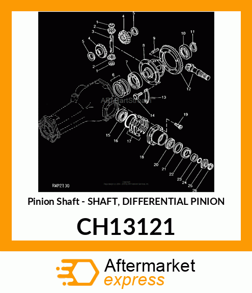 Pinion Shaft - SHAFT, DIFFERENTIAL PINION CH13121