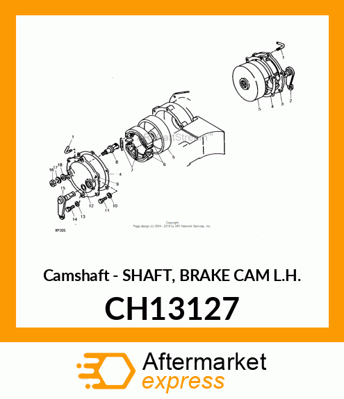 Camshaft - SHAFT, BRAKE CAM L.H. CH13127