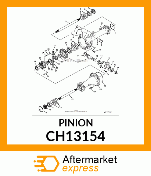 PINION, DIFFERENTIAL CH13154