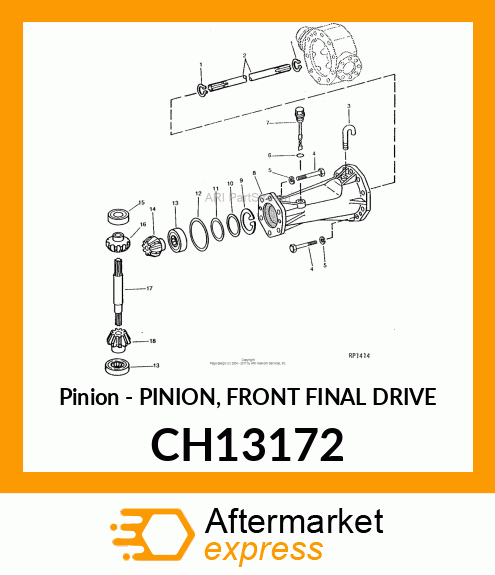 Pinion - PINION, FRONT FINAL DRIVE CH13172