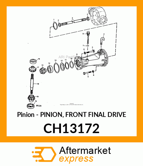 Pinion - PINION, FRONT FINAL DRIVE CH13172