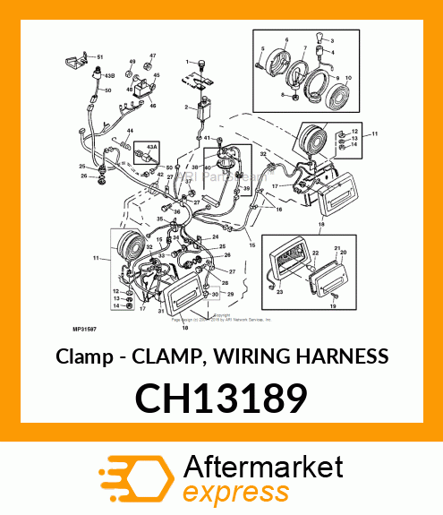 CLAMP, WIRING HARNESS CH13189