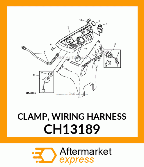 CLAMP, WIRING HARNESS CH13189