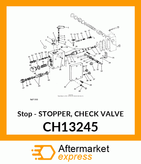 Stop - STOPPER, CHECK VALVE CH13245