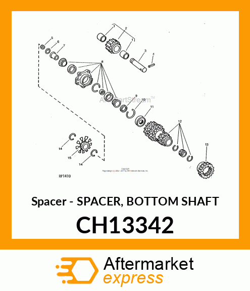 Spacer - SPACER, BOTTOM SHAFT CH13342