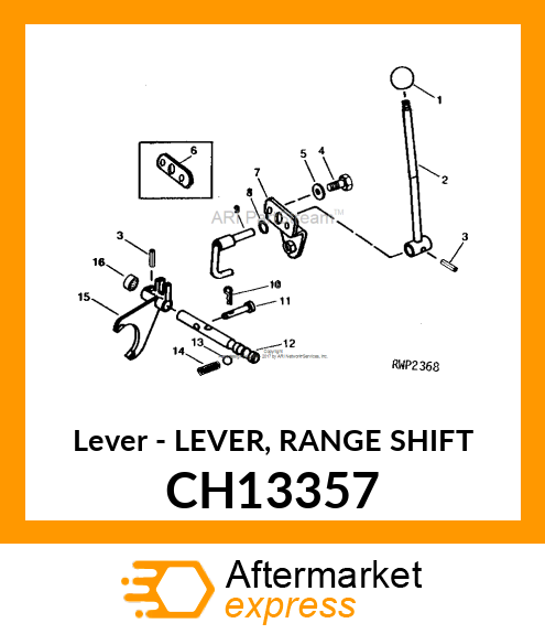 Lever - LEVER, RANGE SHIFT CH13357