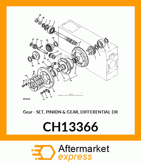 Gear - SET, PINION & GEAR, DIFFERENTIAL DR CH13366