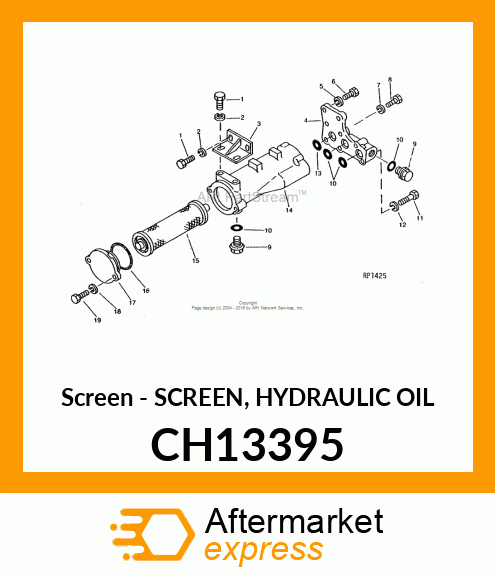 Screen - SCREEN, HYDRAULIC OIL CH13395