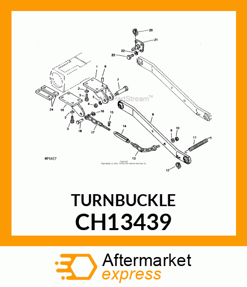 TURNBUCKLE, TURNBUCKLE, SWAY CHAIN CH13439