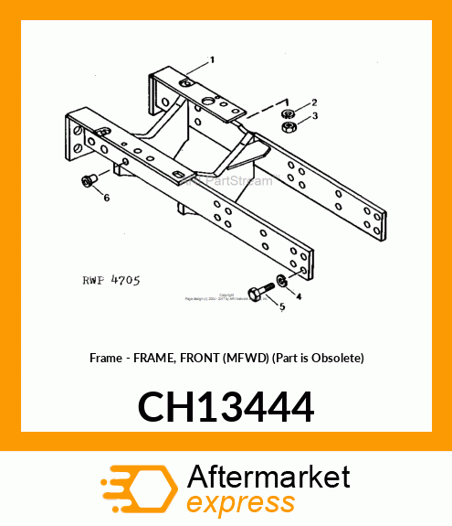 Frame - FRAME, FRONT (MFWD) (Part is Obsolete) CH13444