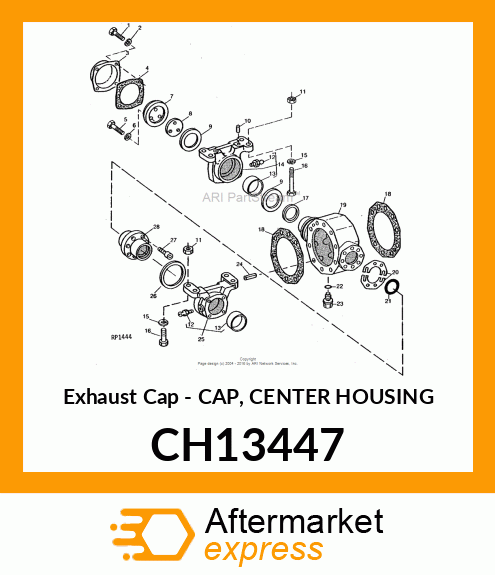 Exhaust Cap - CAP, CENTER HOUSING CH13447