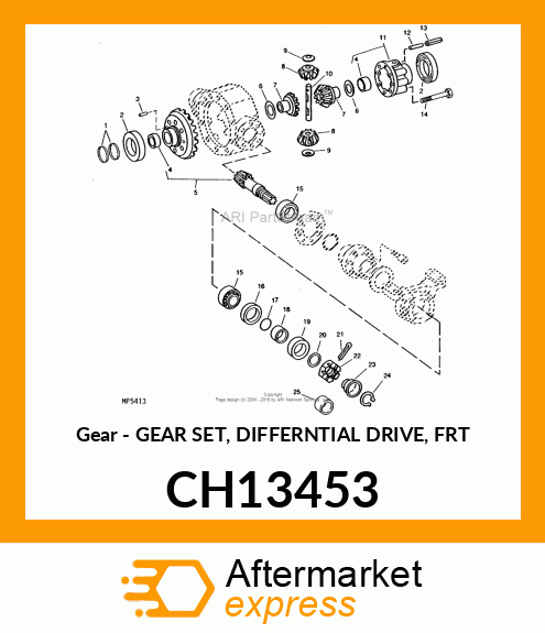 Gear - GEAR SET, DIFFERNTIAL DRIVE, FRT CH13453