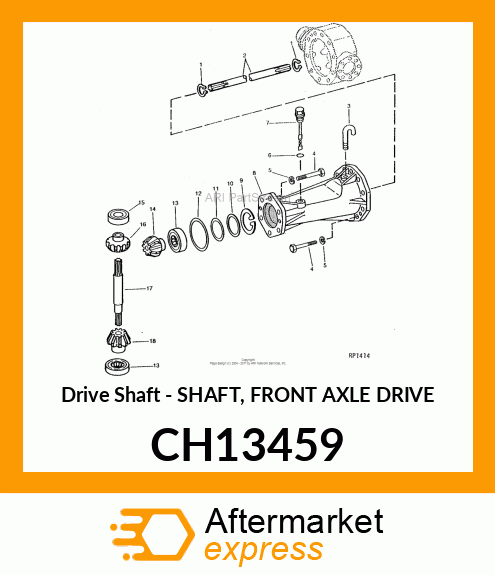 Drive Shaft - SHAFT, FRONT AXLE DRIVE CH13459