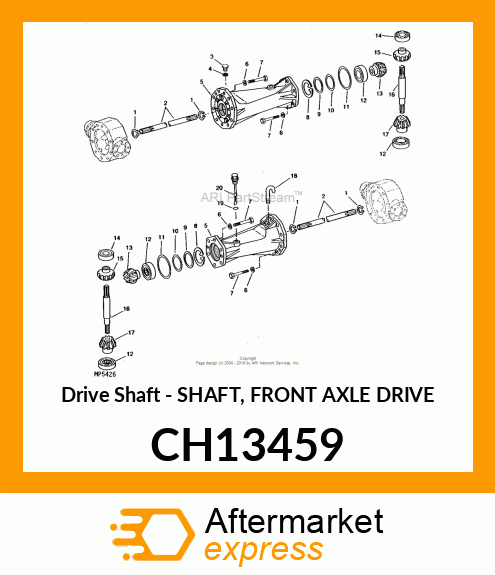 Drive Shaft - SHAFT, FRONT AXLE DRIVE CH13459