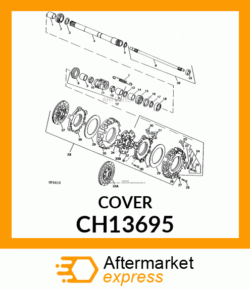 COVER, CLUTCH, (B) CH13695
