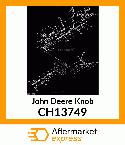 KNOB, ROCKSHAFT LEVER CH13749