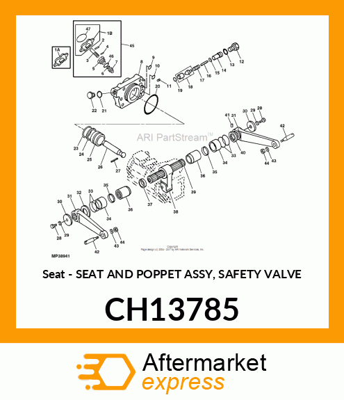 Seat - SEAT AND POPPET ASSY, SAFETY VALVE CH13785