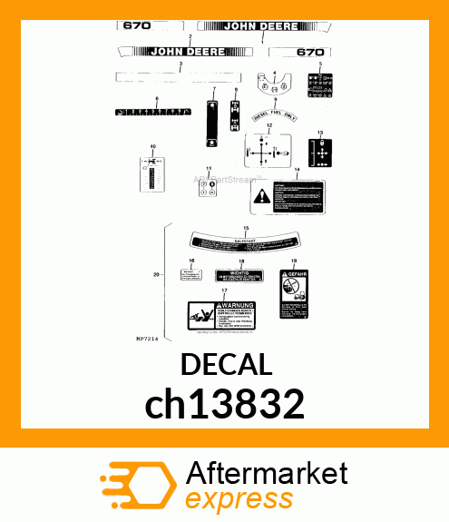 LABEL, LABEL, "DIESEL FUEL ONLY" ch13832