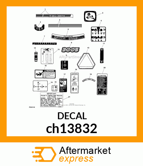 LABEL, LABEL, "DIESEL FUEL ONLY" ch13832