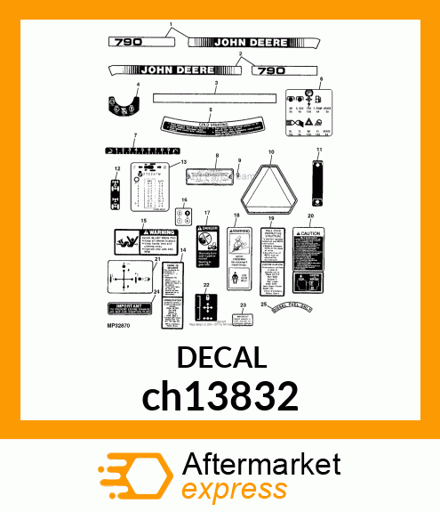 LABEL, LABEL, "DIESEL FUEL ONLY" ch13832