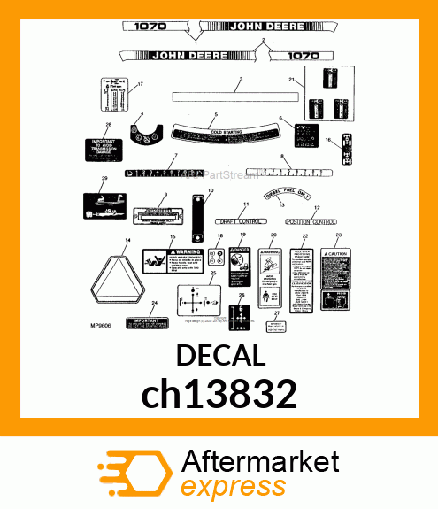 LABEL, LABEL, "DIESEL FUEL ONLY" ch13832