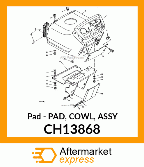 Pad - PAD, COWL, ASSY CH13868