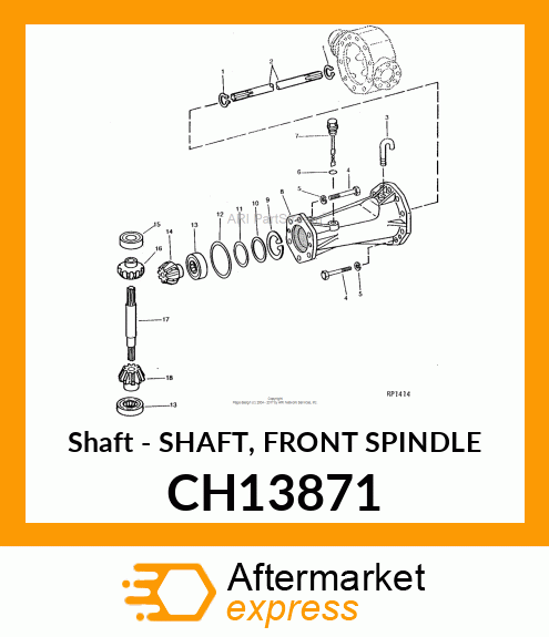 Shaft - SHAFT, FRONT SPINDLE CH13871