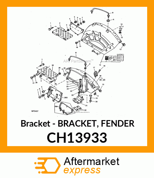 Bracket - BRACKET, FENDER CH13933