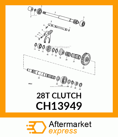 CLUTCH, CLUTCH, OVERRUNNING (B) CH13949