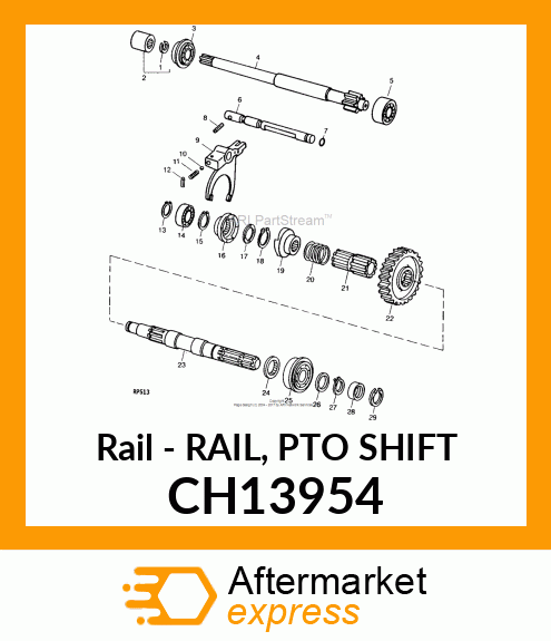 Rail - RAIL, PTO SHIFT CH13954