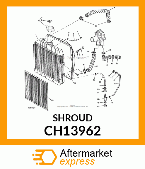 Shroud - SHROUD, FOR 360MM DIA FAN CH13962