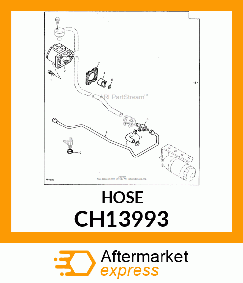 Hose - HOSE, 90 DEGREE CH13993