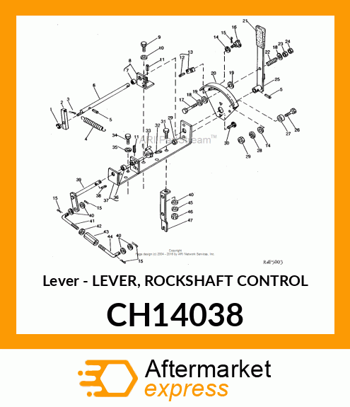 Lever - LEVER, ROCKSHAFT CONTROL CH14038