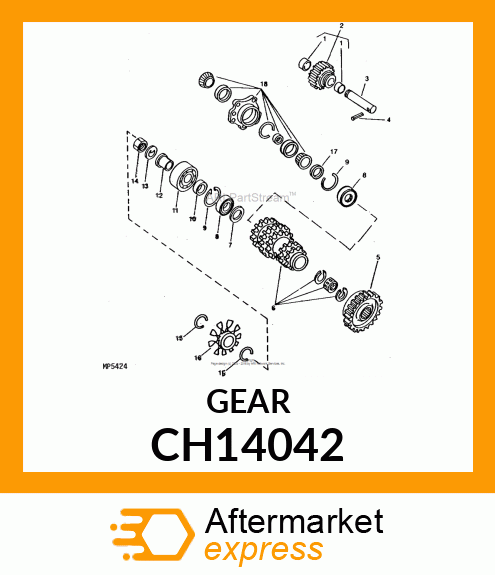 Gear - GEAR, SLIDING, HI-LO CH14042