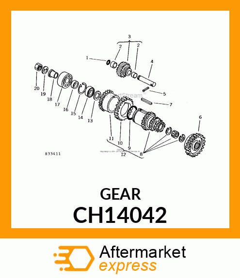 Gear - GEAR, SLIDING, HI-LO CH14042