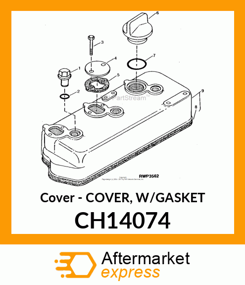 Cover - COVER, W/GASKET CH14074