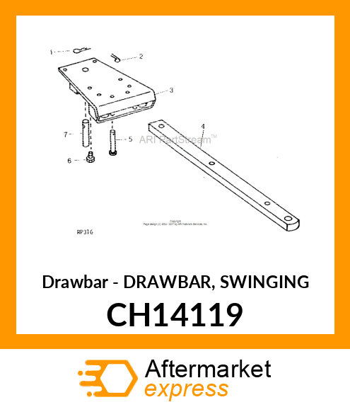 Drawbar - DRAWBAR, SWINGING CH14119