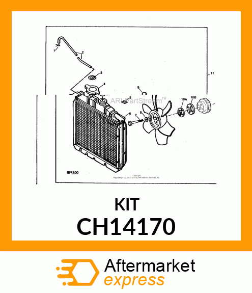 Kit - RADIATOR KIT, 850 CH14170