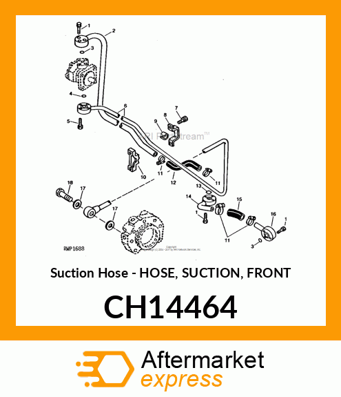 Suction Hose - HOSE, SUCTION, FRONT CH14464