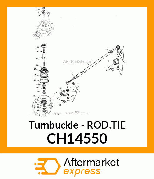 Turnbuckle - ROD,TIE CH14550